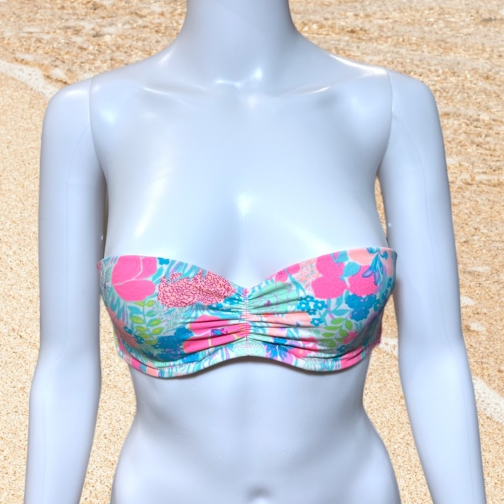 Victoria’s Secret Floral Print Strapless Swimsuit Top